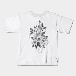 Mandala flower artwork Kids T-Shirt